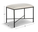 Avenham Small Black Framed Bench thumbnail 4