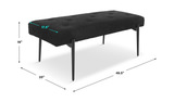 Olivier Modern Black Bench thumbnail 4