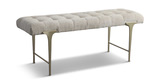 Imperial Upholstered Gray Bench thumbnail 4