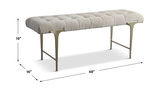 Imperial Upholstered Gray Bench thumbnail 3