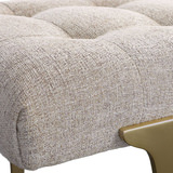 Imperial Upholstered Gray Bench thumbnail 2