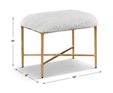 Charmed Sheepskin Small Bench thumbnail 3