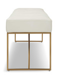 Swale Ivory Leather Bench thumbnail 5