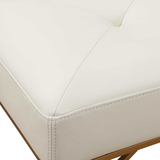 Swale Ivory Leather Bench thumbnail 2