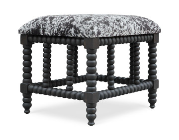 Rancho Faux Cow Hide Small Bench