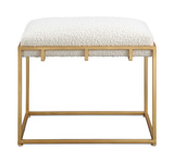 Paradox Small Gold & White Shearling Bench thumbnail 1