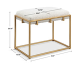 Paradox Small Gold & White Shearling Bench thumbnail 4