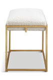 Paradox Small Gold & White Shearling Bench thumbnail 6