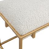 Paradox Small Gold & White Shearling Bench thumbnail 3