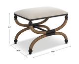 Icaria Upholstered Small Bench thumbnail 4