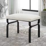 Diverge White Shearling Small Bench thumbnail 6