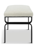 Diverge White Shearling Small Bench thumbnail 5