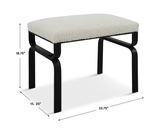 Diverge White Shearling Small Bench thumbnail 3