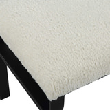 Diverge White Shearling Small Bench thumbnail 2