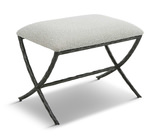 Brisby Gray Fabric Small Bench thumbnail 5