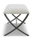 Brisby Gray Fabric Small Bench thumbnail 6