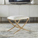 Expedition White Fabric Small Bench thumbnail 6