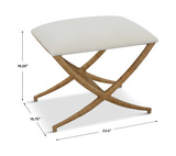 Expedition White Fabric Small Bench thumbnail 4