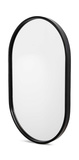 Varina Minimalist Black Oval Mirror thumbnail 5