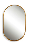 Varina Minimalist Gold Oval Mirror thumbnail 1