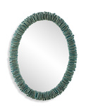 Bonaire Teal Blue Oval Mirror thumbnail 1