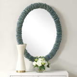 Bonaire Teal Blue Oval Mirror thumbnail 2