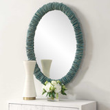 Bonaire Teal Blue Oval Mirror thumbnail 7