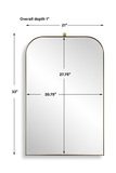 Cassidy Brass Arch Mirror thumbnail 2
