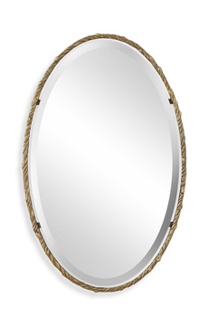 Twisted Branch Oval Mirror
