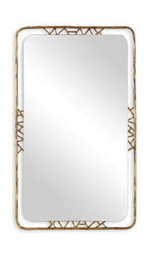 Tahoma Antiqued Gold Mirror