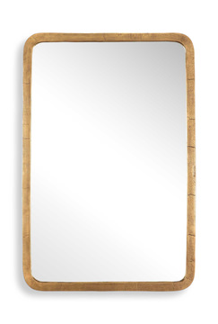 Vestry Antique Brass Mirror