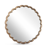 Cerrito Antique Brass Round Mirror thumbnail 4