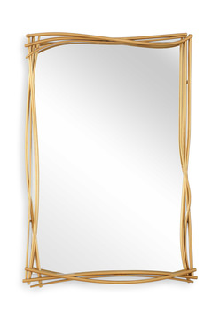 Curved Branches Gold Mirror