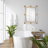 Balkan Modern Gold Wall Mirror thumbnail 2