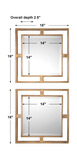 Allick Gold Square Mirrors Set/2 thumbnail 2