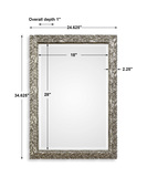 Evelina Silver Leaves Mirror thumbnail 2