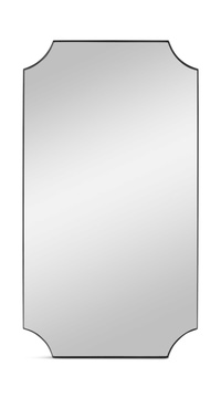 Lennox Black Scalloped Corner Mirror