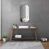 Lennox Nickel Scalloped Corner Mirror thumbnail 2