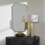 Lennox Brass Scalloped Corner Mirror thumbnail 7