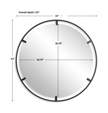 Cashel Round Iron Mirror thumbnail 3