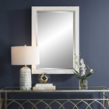 Cape Whitewashed Rattan Mirror thumbnail 7
