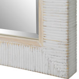 Cape Whitewashed Rattan Mirror thumbnail 2