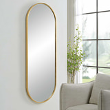 Varina Tall Gold Mirror thumbnail 2