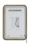 Crofton Lighted Brass Vanity Mirror thumbnail 7