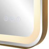 Crofton Lighted Brass Vanity Mirror thumbnail 3