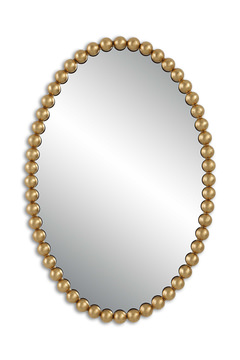 Serna Gold Oval Mirror