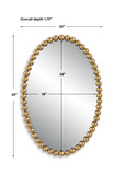 Serna Gold Oval Mirror thumbnail 3
