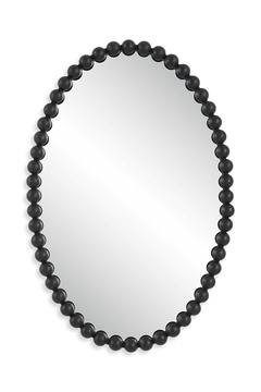 Serna Black Oval Mirror