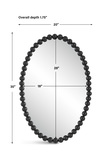 Serna Black Oval Mirror thumbnail 3