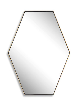Ankara Brass Hexagon Mirror